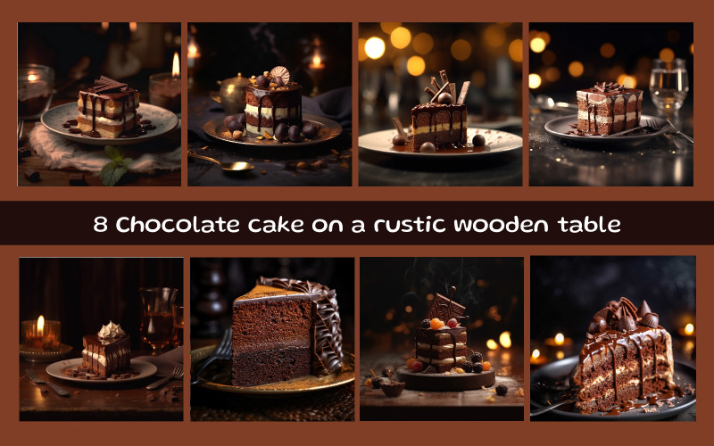 Шоколадный торт на деревенском деревянном столе