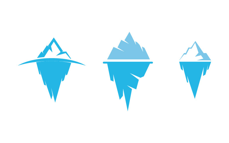 Ice Berg Icon Logo Vector illustration design template v.1