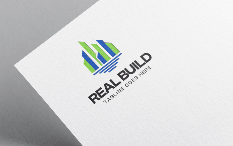 Modello di logo di costruzione Real Build