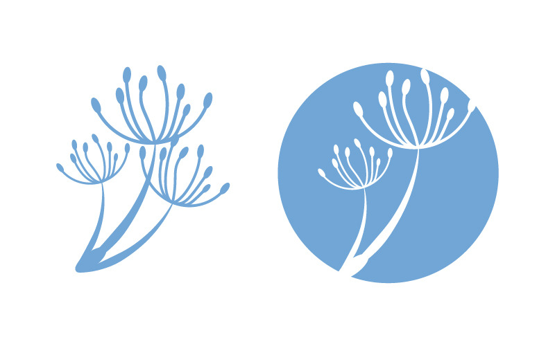 Paardenbloem pictogram vectorillustratie ontwerp sjabloon v.5