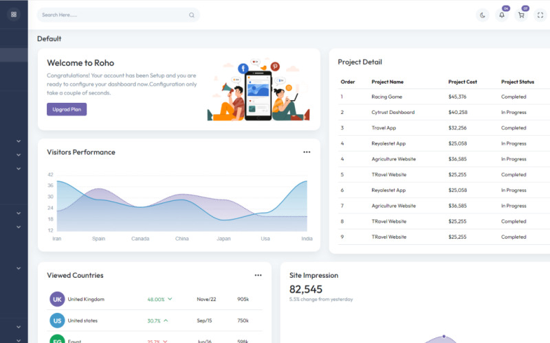 Rohi – Bootstrap 5 Admin & Dashboard sablon