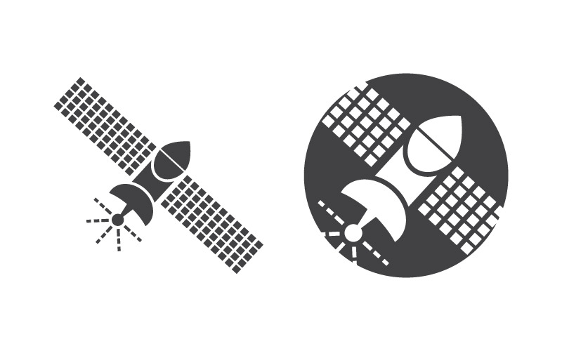 Satelliettechnologie Icoon Vectorillustratie ontwerp sjabloon v.3