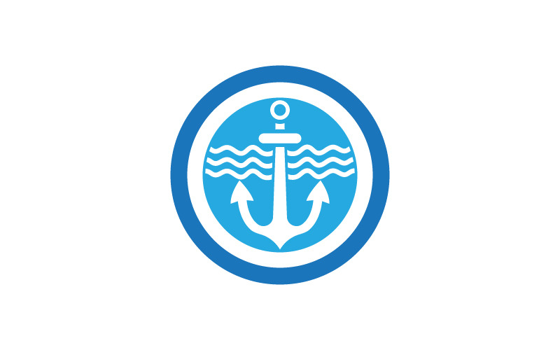 Anchor Ship icon Element Logo Template vector v.6