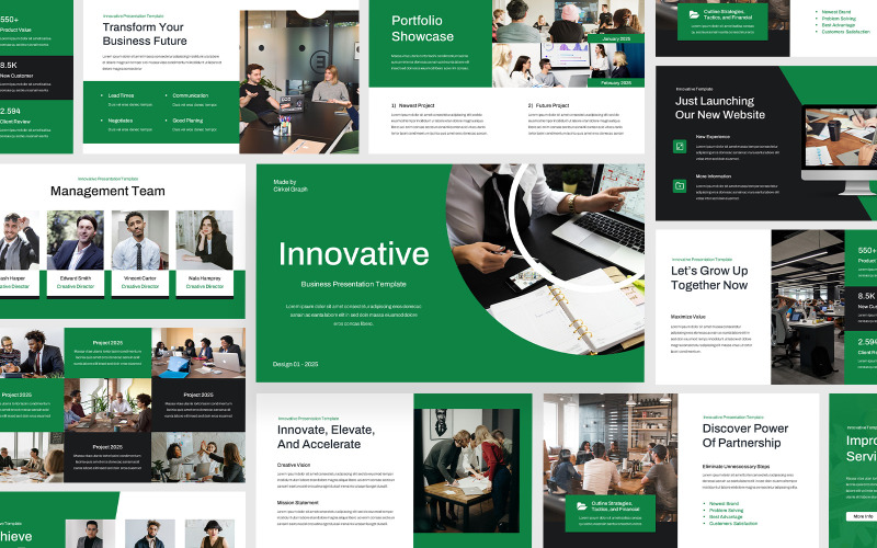 Innowacyjny - Szablon Google Slides dla firm