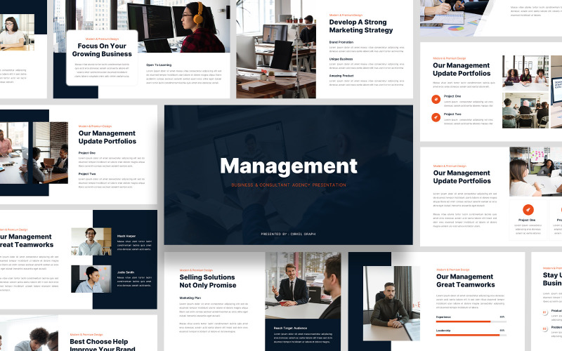 Management - Unternehmensberatung Google Slides-Vorlage