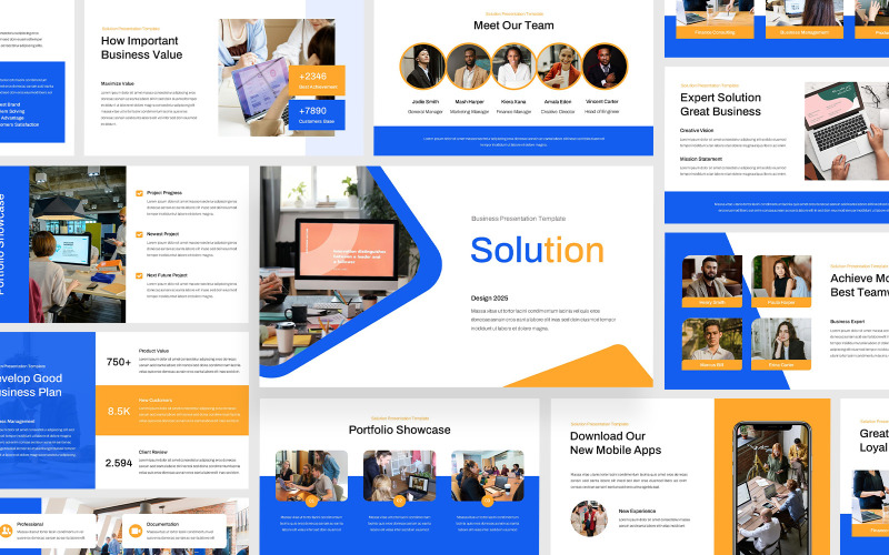 Rozwiązanie — Szablon Google Slides dla firm