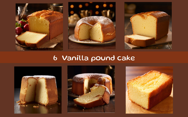 Vanille pondcake AI-afbeelding