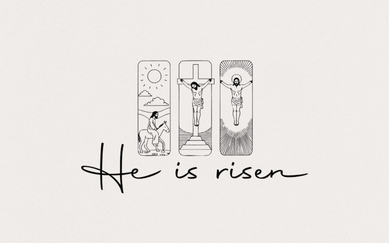 He Is Risen PNG, Easter Sublimation Design, Jesus Christian Easter PNG, Easter Shirt PNG, Bible