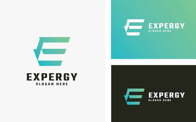 Modèle de logo Expert Lettre E
