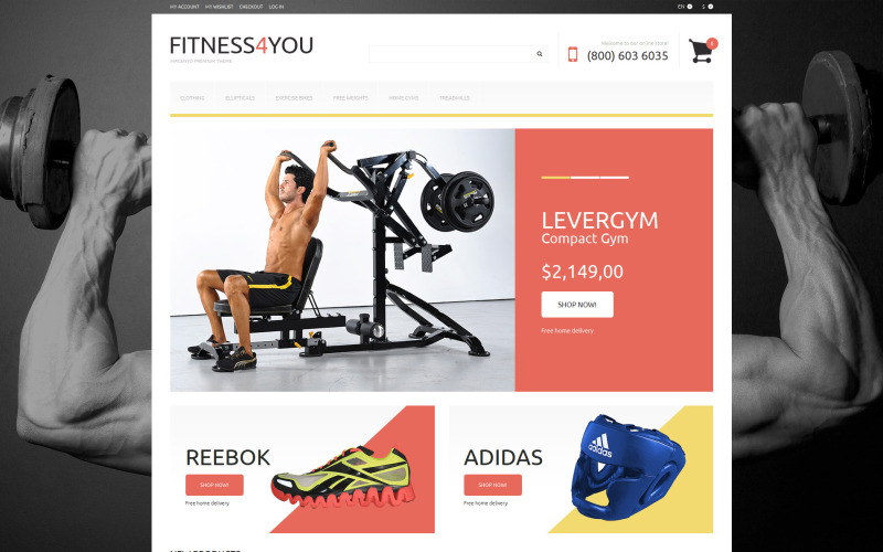 Fitness-responsief Magento-thema