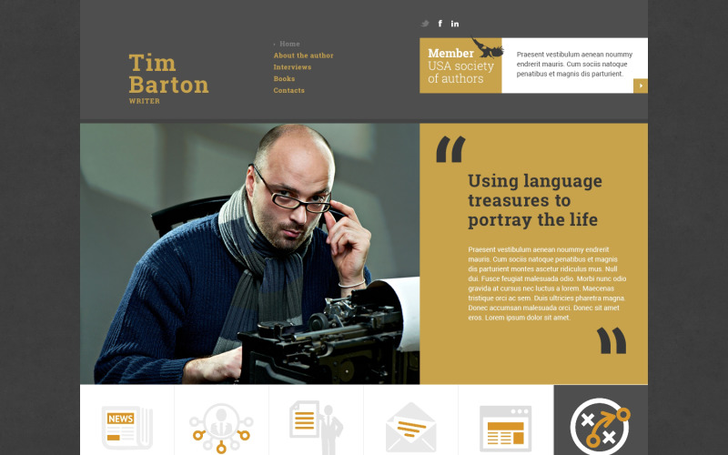 персональная страница адаптивный шаблон сайта