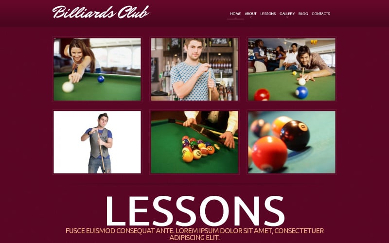 Responsives WordPress-Theme für Billard