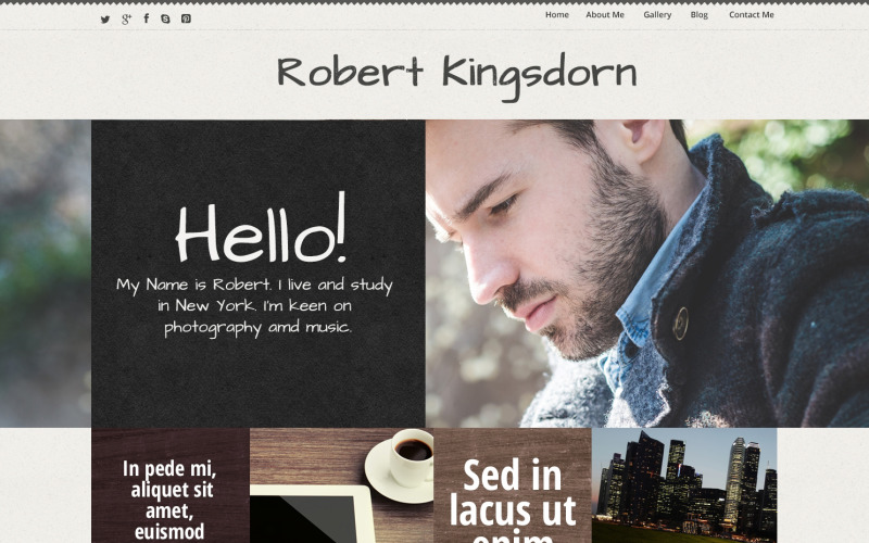 Tema WordPress da página de carreira pessoal