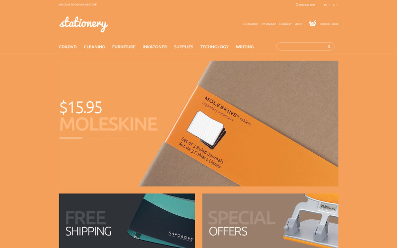 Thème de la papeterie Magento