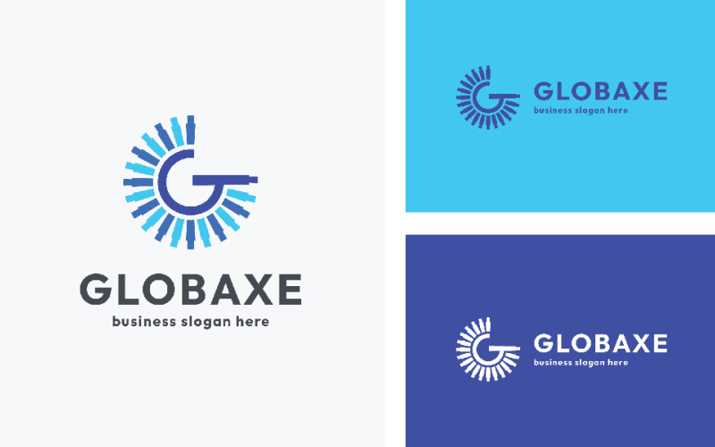 Шаблон логотипа Globaxe Letter G