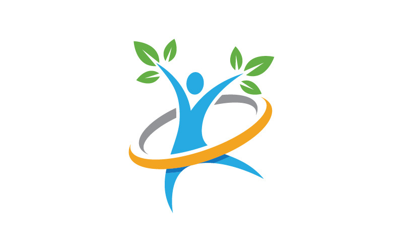 Illustration vectorielle du logo d'un coach de vie saine v.64