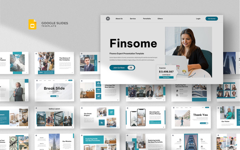 Finsome - Шаблон Google Slides «Финансы и инвестиции»
