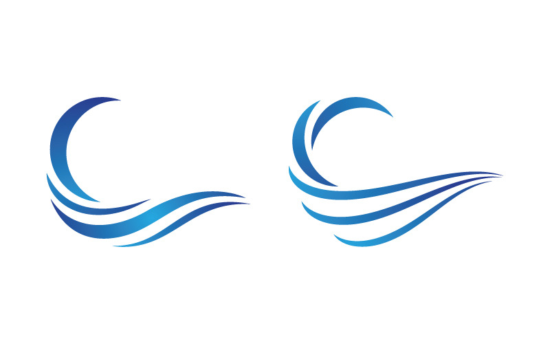 Illustration vectorielle de logo liquide vague d'eau V1.32