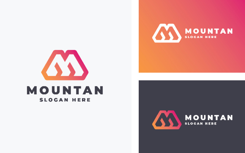 Mountan Letter M Company Logo