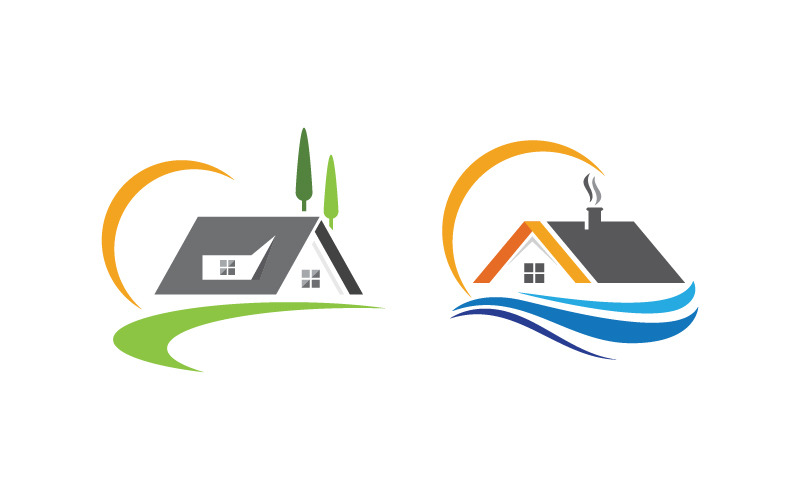 Home industrieel Eigendom concept icoon logo illustratie v.32