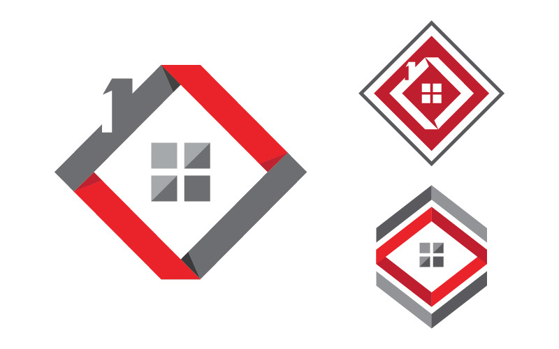 Home industrieel Eigendom concept icoon logo illustratie v.52