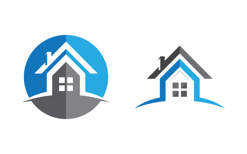 Home proprietà industriale concetto icona logo illustrazione v.11