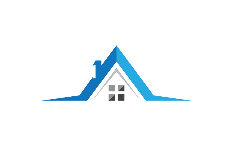 Home proprietà industriale concetto icona logo illustrazione v.21