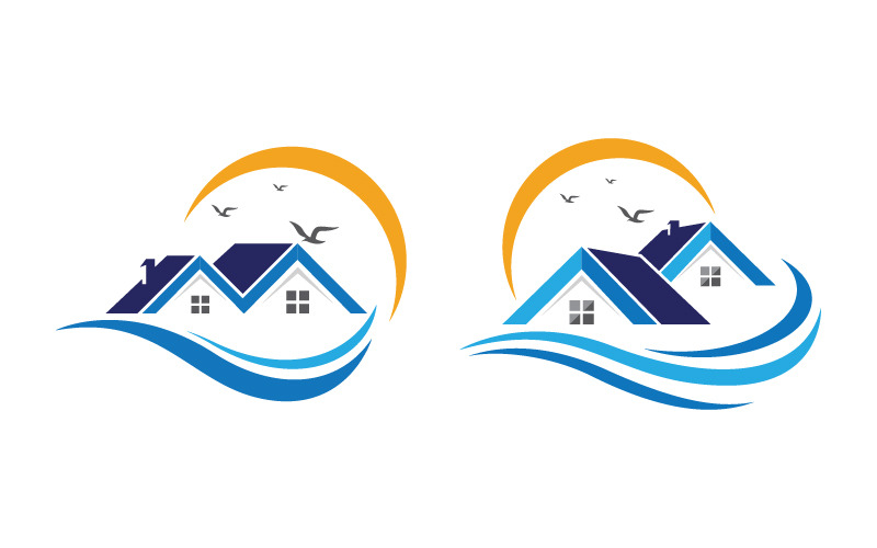 Home proprietà industriale concetto icona logo illustrazione v.38