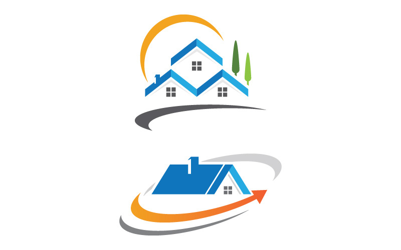 Home proprietà industriale concetto icona logo illustrazione v.40