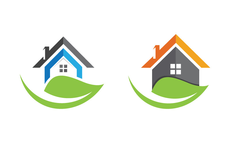 Home proprietà industriale concetto icona logo illustrazione v.6
