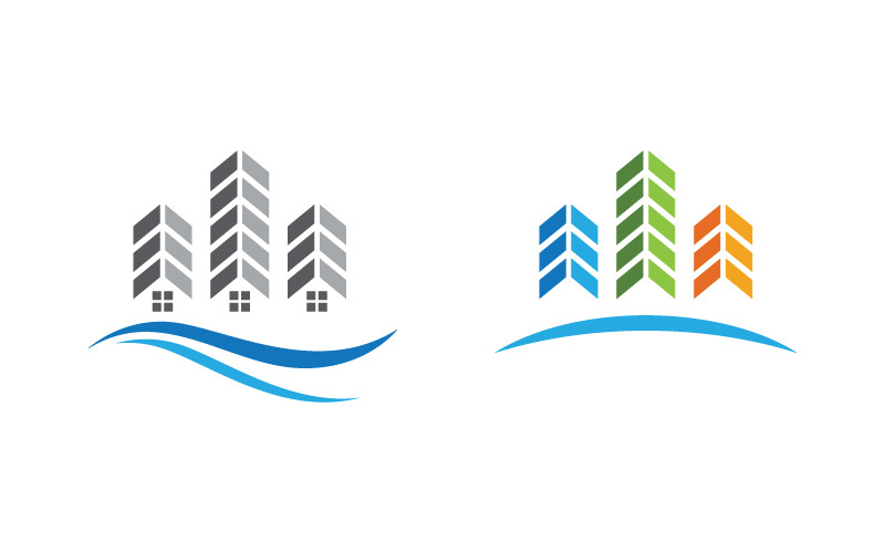 Strona główna przemysłowa koncepcja nieruchomości ikona logo ilustracja v.30