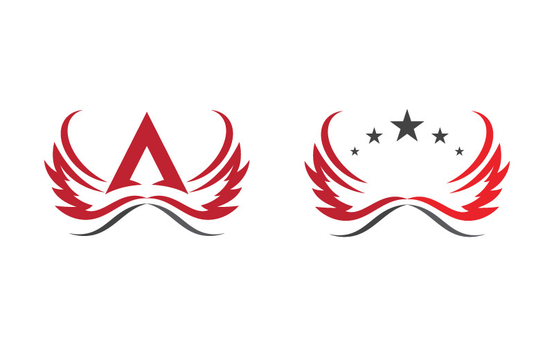 Icona dell'ala di falco aquila Modello logo illustrazione design v.4