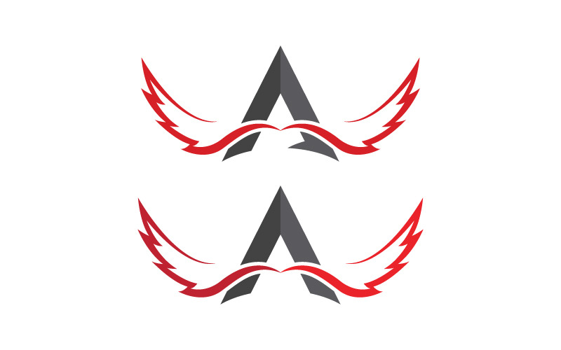 Modèle d'icône d'aile d'aigle et de faucon, illustration de logo v.6