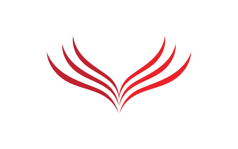 Modello di icona dell'ala di falco dell'aquila, illustrazione del logo, design v.8