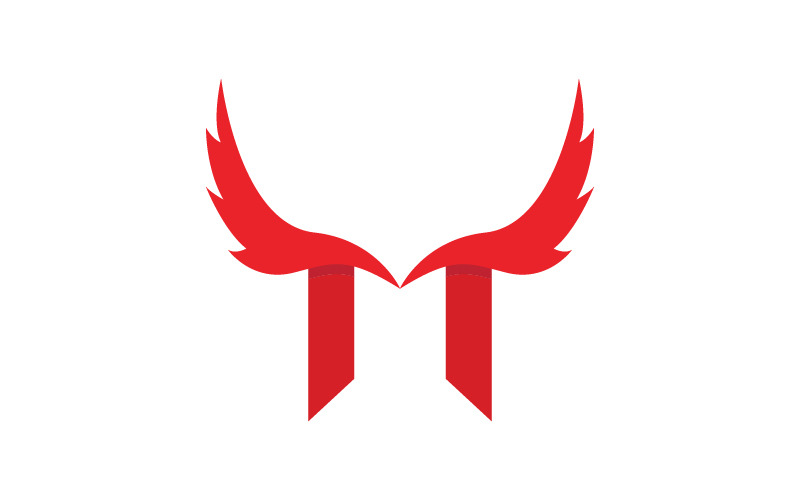 Szablon ikony skrzydła orła jastrzębia logo ilustracja projekt v.9