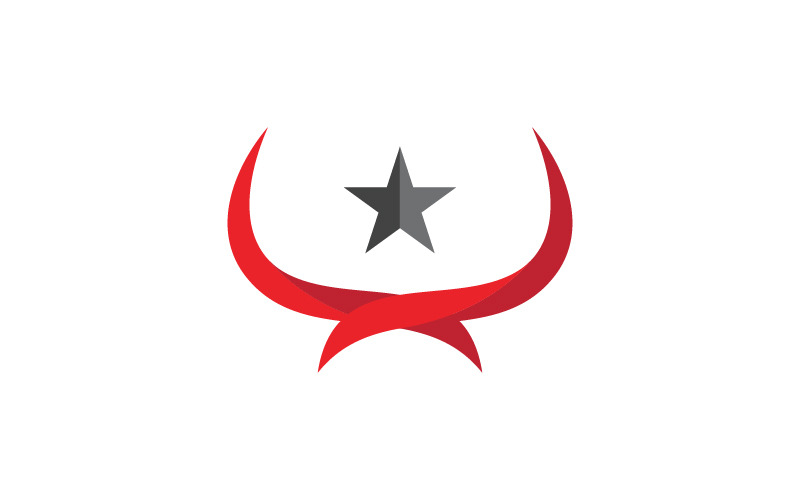 Taurus Horn Logo векторний значок ілюстрація шаблон оформлення v.8