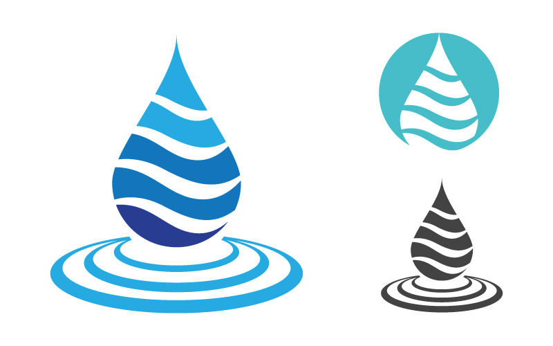 Waterdruppel Loodgieterslogo Sjabloon vectorillustratie v.8