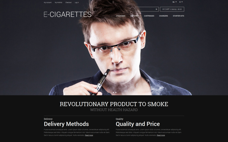ECigarettes Store Magento Teması