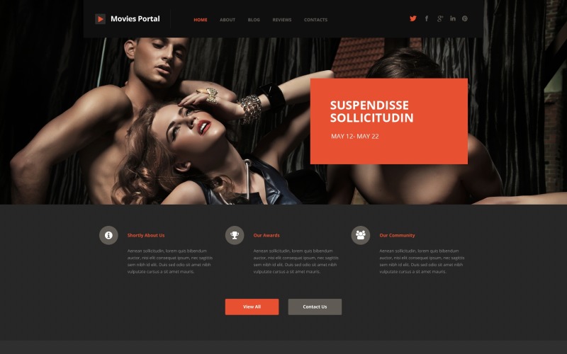 entertainment.movie template wordpress theme