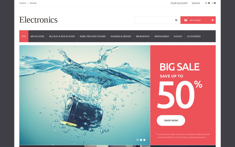 Ev Elektroniği PrestaShop Teması