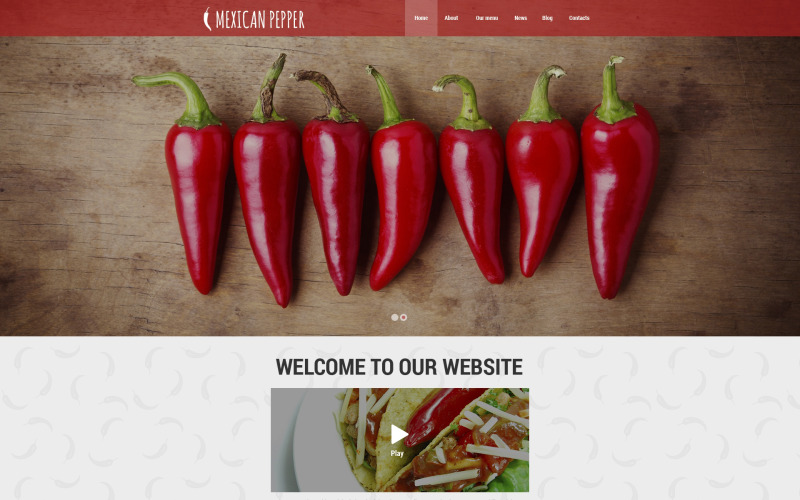 Modèle de site Web réactif de restaurant mexicain