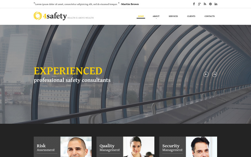 Modèle de site Web sensible à la sécurité