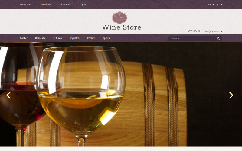 Motyw Wine Store Magento