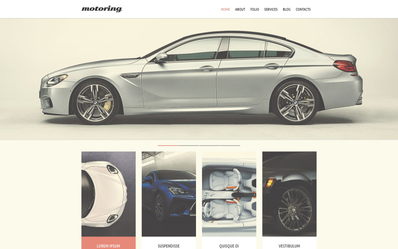 Plantilla de sitio web adaptable de Car Club