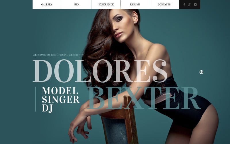 Responsieve websitesjabloon voor persoonlijke pagina's