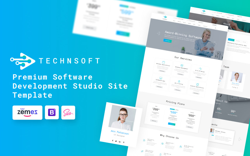 TechSoft - Software Development Studio Website Template