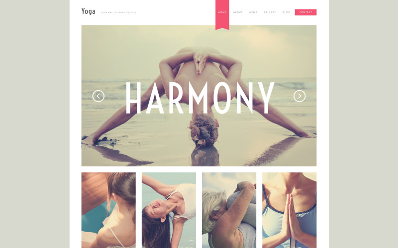 Tema WordPress reattivo per lo yoga