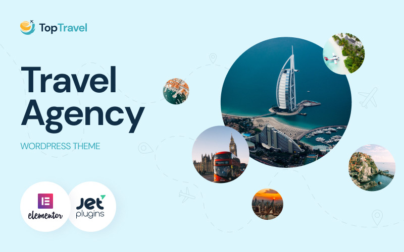 TopTravel WordPress Theme Travel Agency Booking Template