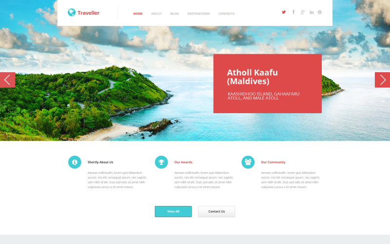 отзывчивая тема wordpress туристического агентства