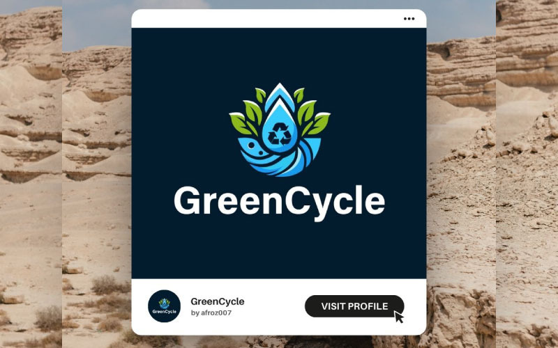 Modèle de logo GreenCycle – Une image de marque écologique, respectueuse de l'environnement et du recyclage
